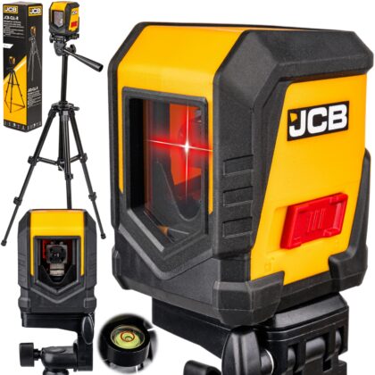 Poziomica laserowa krzyżowa 10m samopoziomująca + statyw JCB