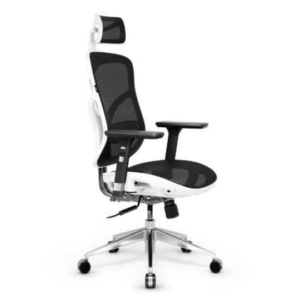 Fotel ergonomiczny Diablo V-Basic, biało-czarny