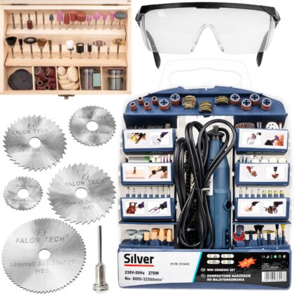 Mini szlifierka drill multiszlifierka wielofunkcyjna frezarka 270w 416 el SILVER