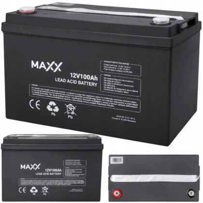 Akumulator bezobsługowy lead acid vrla do zasilacz awaryjny ups 12V 100Ah MAXX
