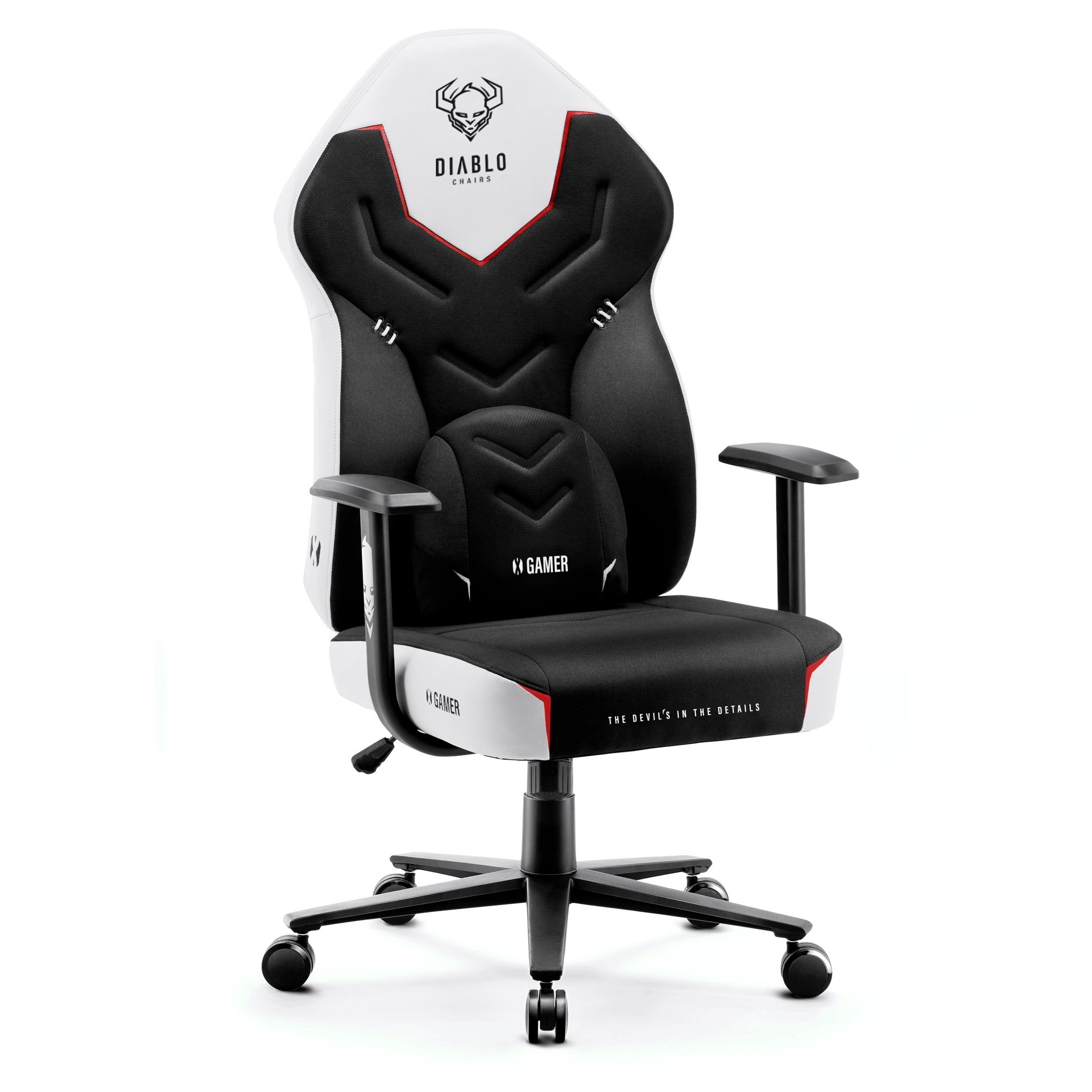 Fotel gamingowy Diablo X-Gamer 2.0 Normal Size, Snow White