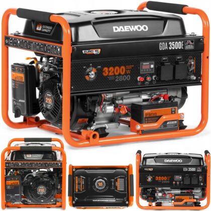 Agregat prądotwórczy generator prądu 230V GDA3500E rozruch start AVR DAWEOO