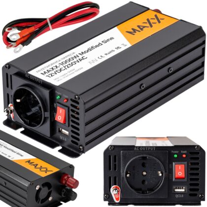Przetwornica prądu napięcia IPS 12v 230v MAXX 500/1000W 4SUN