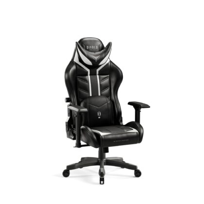 Fotel gamingowy Diablo X-Ray 2.0 Small Size, czarno-biały