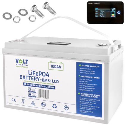 Akumulator LiFePo4 100Ah 100A 12V BMS VOLT POLSKA
