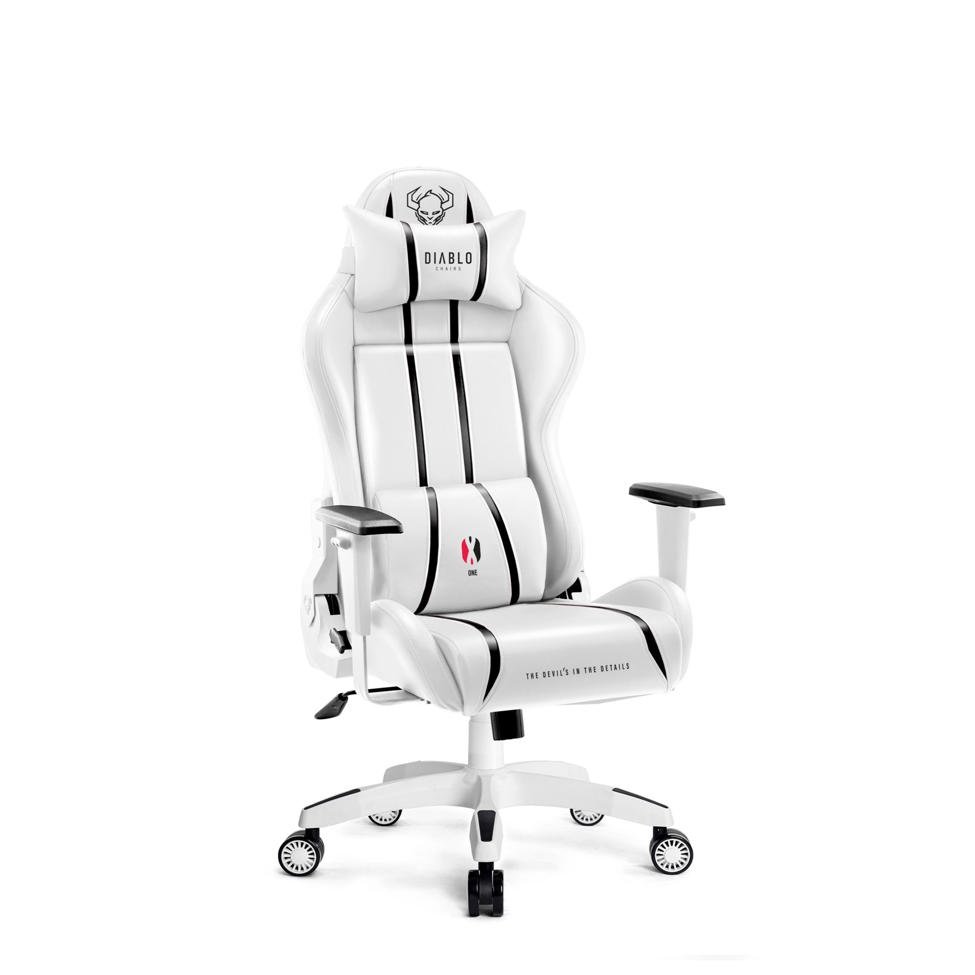 Fotel gamingowy Diablo X-One 2.0 Small: biało-czarny