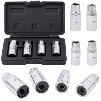 Nasadki klucze do urwanych śrub i szpilek 6-12mm 4el FALON-TECH