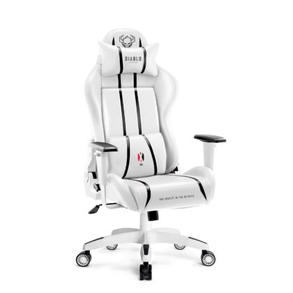 Fotel gamingowy Diablo X-One 2.0 Normal Size, biało-czarny
