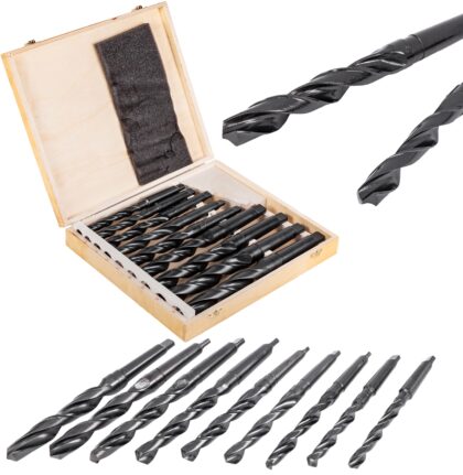 Zestaw Wierteł Morsa do Metalu MK2 MK3 14,5-30 mm HSS (9 el) FALON-TECH