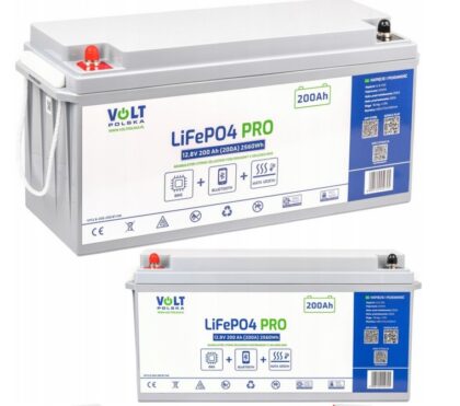 Akumulator LiFePo4 BMS 200Ah 12V 200A mata grzewcza VOLT POLSKA