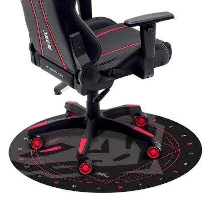Mata pod fotel gamingowy ochronna czarna z motywem Diablo Chairs