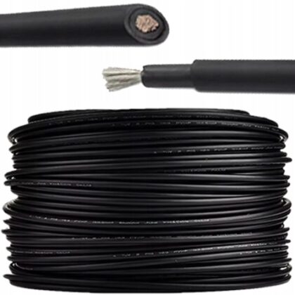 Kabel przewód solarny 6mm2 czarny UV odporny H1Z2Z2-K do fotowoltaiki 4SUN