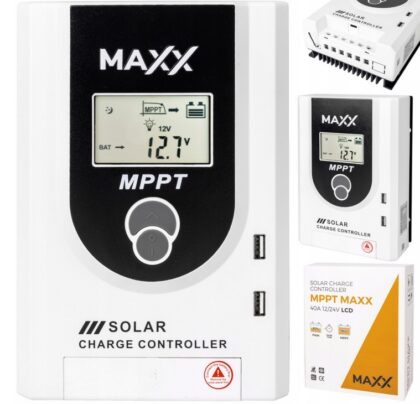 Regulator ładowania kontroler solarny 12V panel LCD 20A MPPT 4SUN